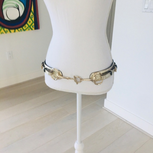 GUCCI WOMEN BELT LEATHER SILVERS SIZE 100 - Picture 6 of 17